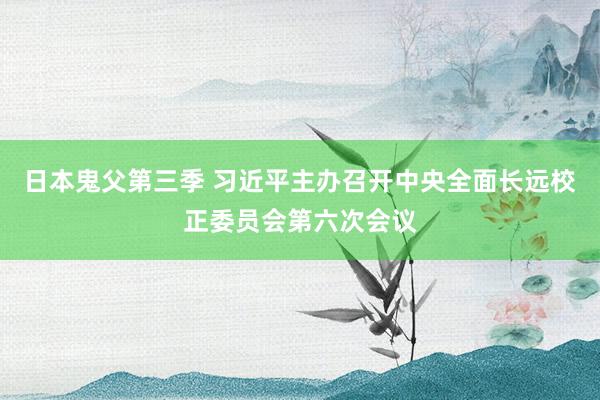 日本鬼父第三季 习近平主办召开中央全面长远校正委员会第六次会议