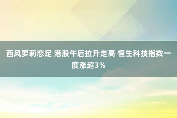 西风萝莉恋足 港股午后拉升走高 恒生科技指数一度涨超3%
