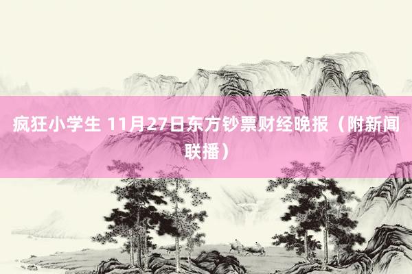 疯狂小学生 11月27日东方钞票财经晚报（附新闻联播）